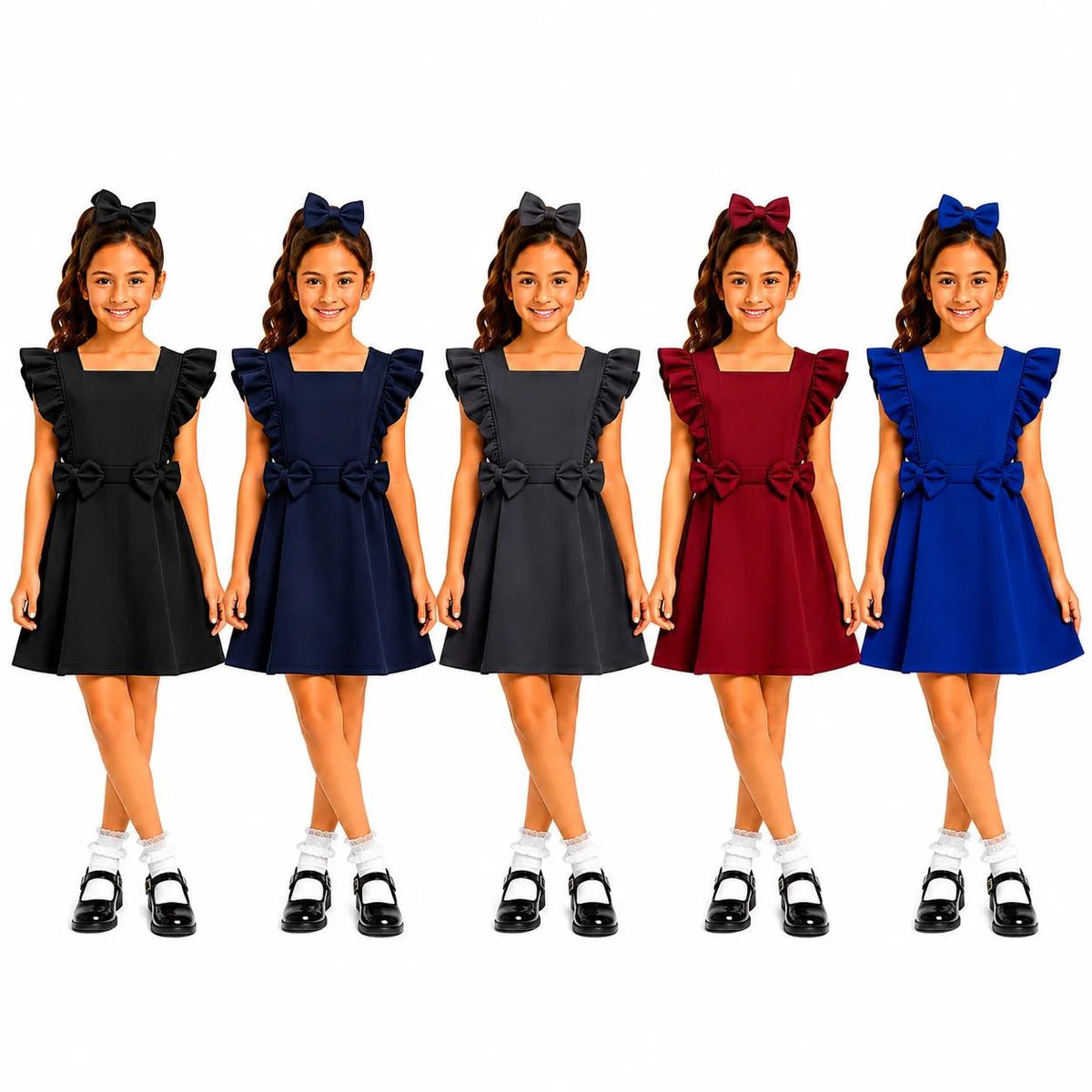 Pre-order Double bow pinafore