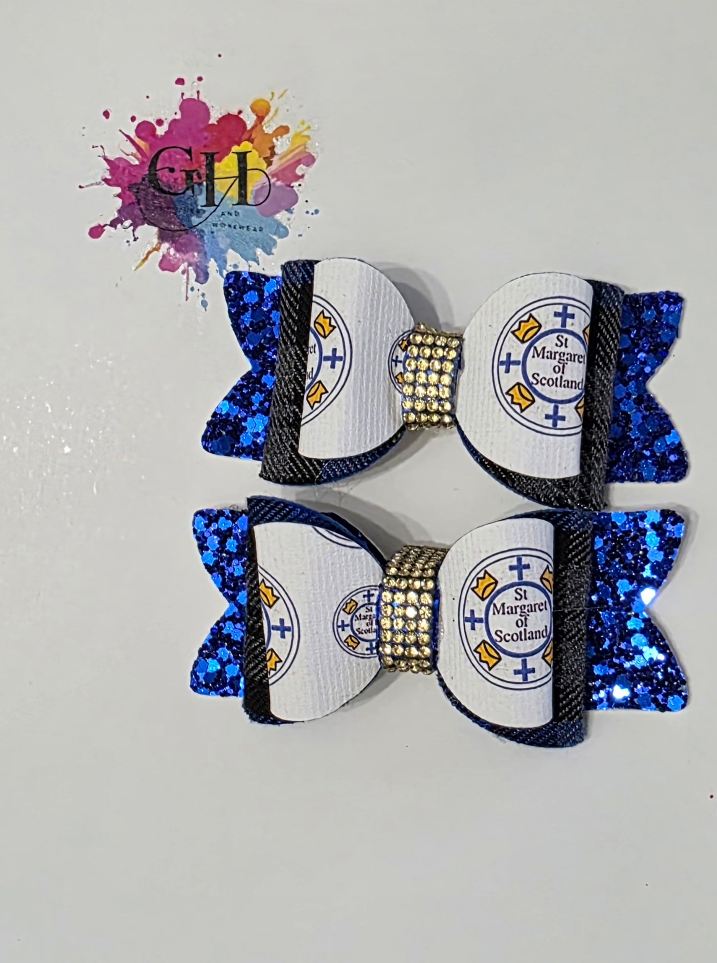 St Margaret of Scotland glitter bows