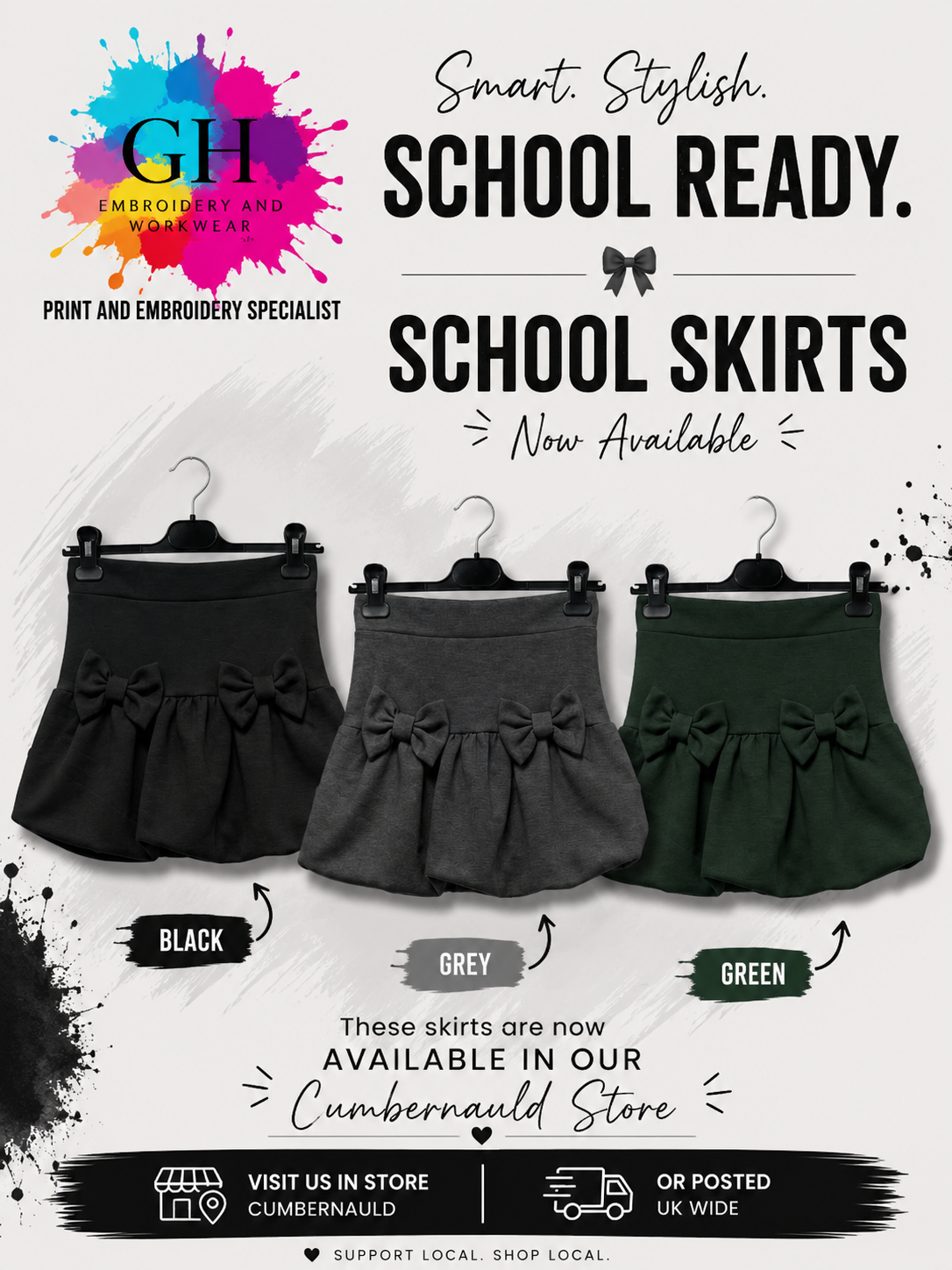 puff double bow skirts