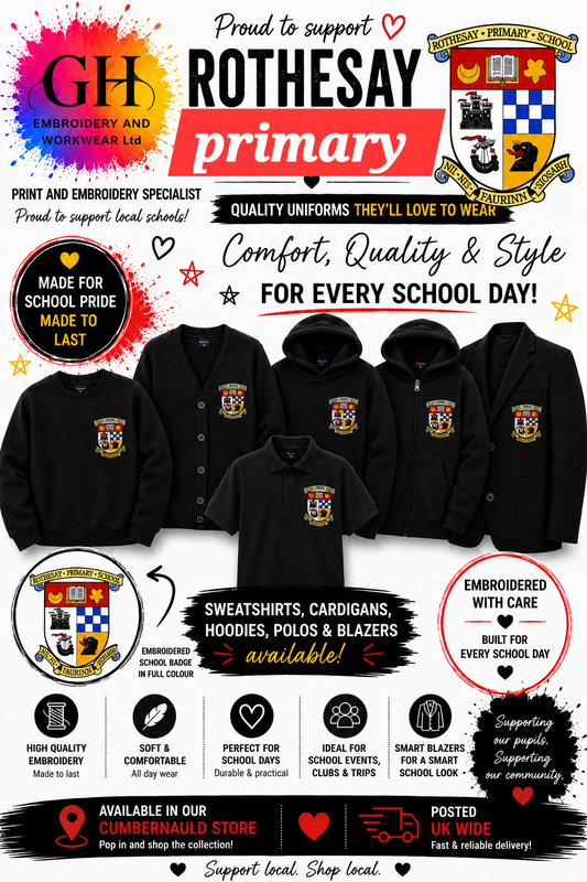 Rothesay primary black hoodie