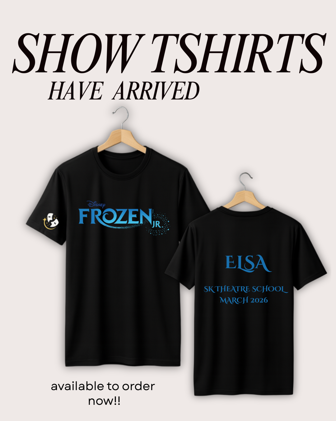 Frozen jr at sk theatre school tshirt