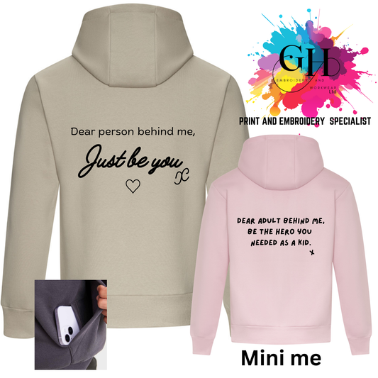 Embroidered person behind me Hoodie